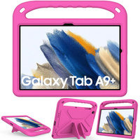 Etui dla dzieci do Samsung Galaxy Tab A9+, dziecięce z uchwytem, Różowe