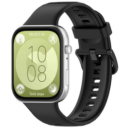Pasek Silikonowy do Huawei Watch Fit 4 / 4 Pro / 3, Czarny