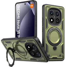 Etui magnetyczne do Xiaomi Redmi Note 15 Pro Plus 5G / Poco M8 Pro 5G, zielone