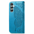 Etui z klapką do Samsung Galaxy M15 5G, Butterfly, niebieskie