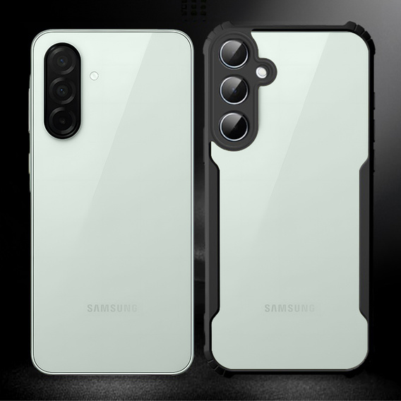 Etui do Samsung Galaxy A56 5G, AntiDrop Hybrid, czarne + Szkło hartowane 9H