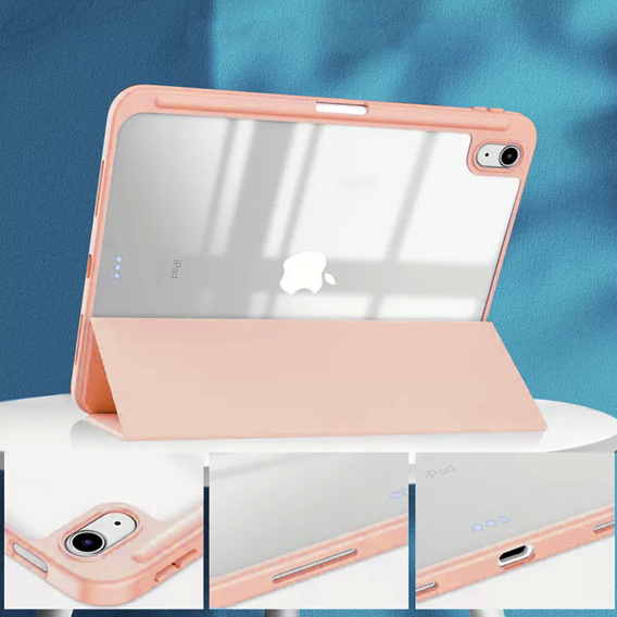 Etui do iPad 11" 2025 A16 (11 gen.) / iPad 10.9" 2022 (10 gen.), Smartcase Hybrid, z miejscem na rysik, różowe rose gold
