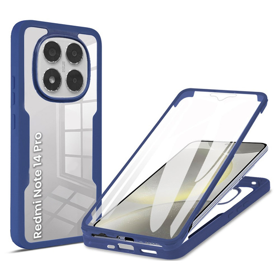 Etui do Xiaomi Redmi Note 14 Pro 5G / 14 Pro+ 5G, Shockproof, z folią, granatowe