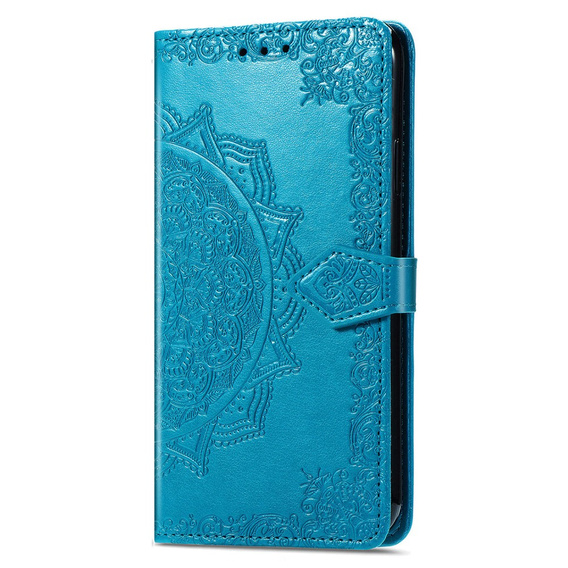 Etui z klapką do Motorola Edge 50 Pro, Mandala, niebieskie