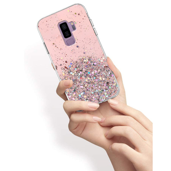 Etui do Samsung Galaxy S9+ Plus, Glittery, różowe