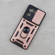Etui pancerne do Motorola Edge 40, CamShield Slide, różowe rose gold