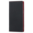 Etui z klapką do iPhone 14 Pro, Litchi Skin Grain, czarne