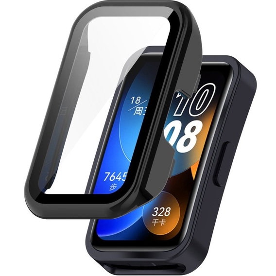 2w1 Etui + Szkło Hartowane do Huawei Band 8 / Huawei Band 9 / Huawei Band 10, Czarne