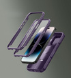 Etui Dexnor do iPhone 14 Pro – magnetyczne, z przesuwaną osłoną aparatu - fioletowe