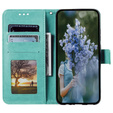 Etui z klapką do Samsung Galaxy A15, Mandala Flower, zielone + szkło 9H