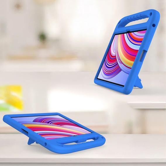 Etui dla dzieci do Xiaomi Redmi Pad Pro / Xiaomi Poco Pad, z uchwytem, niebieskie