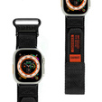 Pasek Nylonowy ERBORD MP84 do Apple Watch 1/2/3/4/5/6/7/8/9/10/11/SE Ultra 1/2/3 42/44/45/46/49mm, Czarny
