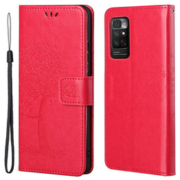 Etui Wallet do Xiaomi Redmi Note 11/11S, Drzewo, czerwone
