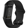 Pasek silikonowy do Fitbit Charge 5, Czarny
