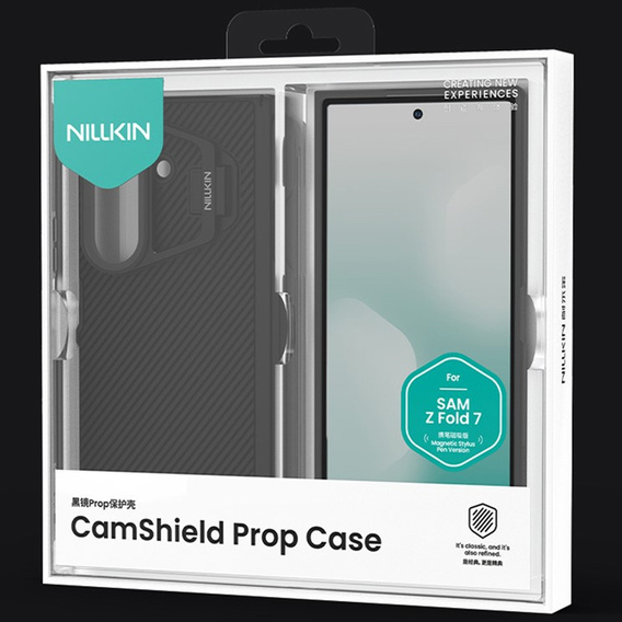 Etui z rysikiem NILLKIN CamShield Prop Magnetic do Samsung Galaxy Z Fold7 5G – czarne
