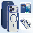 Etui z klapką do iPhone 17 Pro Max, RFID Wallet MagSafe z ochroną aparatu, granatowe