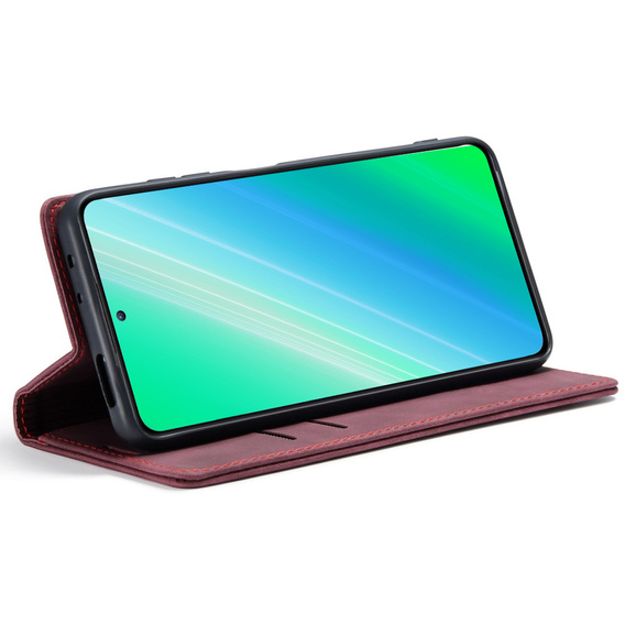 Etui do Samsung Galaxy A54, ERBORD Vintage portfel z klapką, czerwone