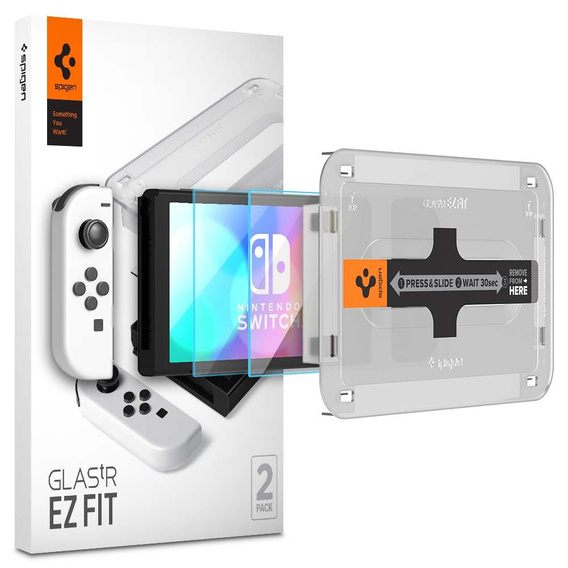 SPIGEN 2x Szkło Hartowane do Nintendo Switch OLED, Glas.TR EZ Fit