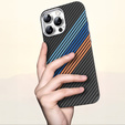 Etui do iPhone 16 Pro Max, Carbon Fiber MagSafe, granatowe