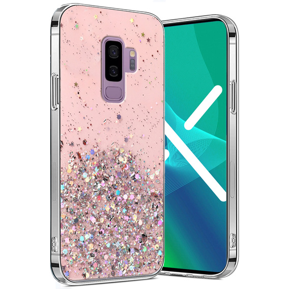 Etui do Samsung Galaxy S9+ Plus, Glittery, różowe