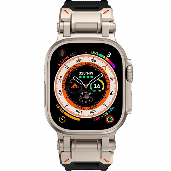 Pasek ERBORD ProTech do Apple Watch 1/2/3/4/5/6/7/8/9/10/11/SE Ultra 1/2/3 42/44/45/46/49mm, Czarny
