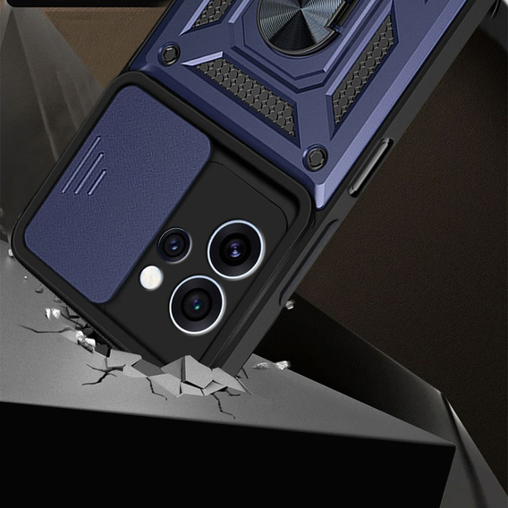 Etui pancerne do Oppo Reno 15 FS, CamShield Slide, niebieskie