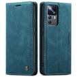 Etui CASEME do Xiaomi 12T / 12T Pro, Leather Wallet Case, turkusowe