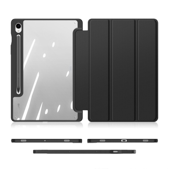 Etui do Samsung Galaxy Tab S10 Lite / S10 FE / S9 FE, Dux Ducis TOBY, czarne