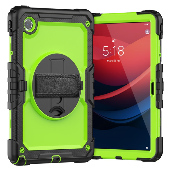 Etui pancerne do Lenovo Tab M11, ochronne 360 z miejscem na rysik, zielone