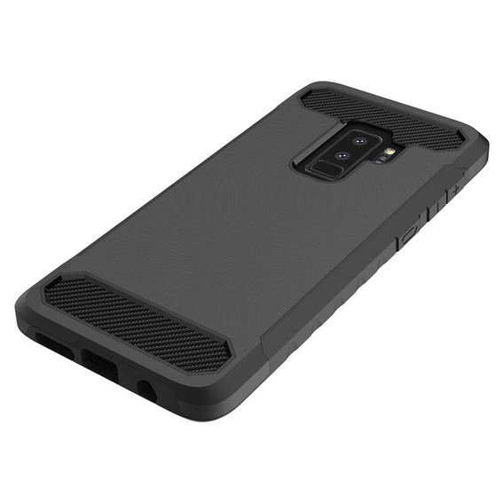 Etui do Samsung Galaxy S9+ Plus, Hybrid Armor Carbon Cover, czarne