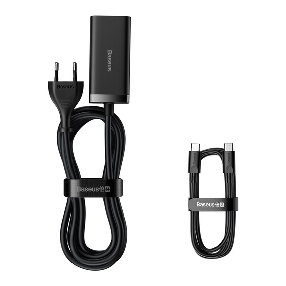 Baseus ładowarka sieciowa GaN3 Pro 100 W, 2× USB-C + 2× USB - czarna