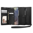 Etui Spigen Wallet "S" do Samsung Galaxy S25 Ultra, Czarne + Szkło Hartowane 9H