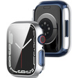 2w1 Etui + Szkło Hartowane do Apple Watch 7/8/9 45MM, Srebrne