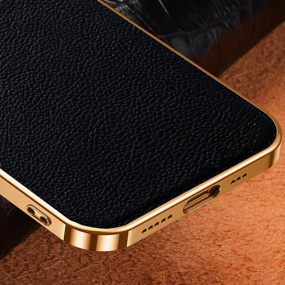 Etui do iPhone 13 Pro, Cowhide Leather, czarne