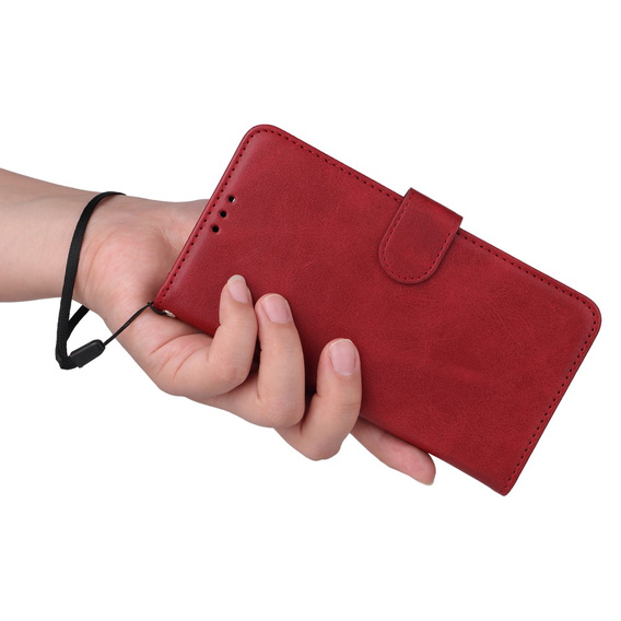 Etui z klapką do Realme C67, Leather Wallet, czerwone