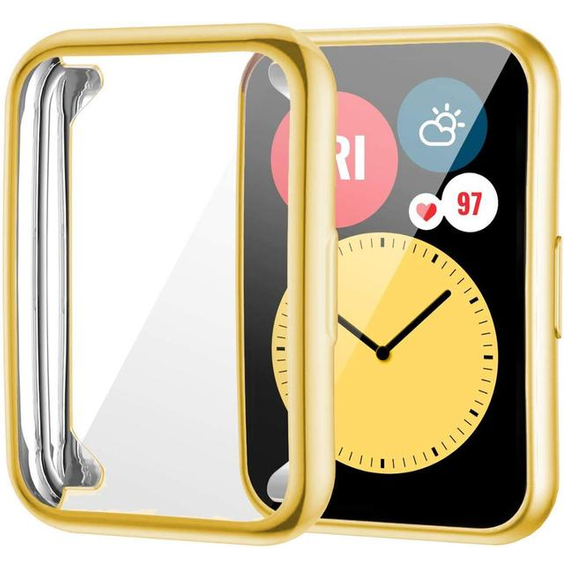2w1 Etui z Osłoną na ekran do Huawei Watch Fit, Złote