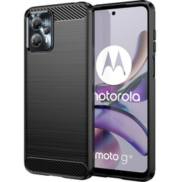 Etui do Motorola Moto G23 / G13, Karbon, czarne