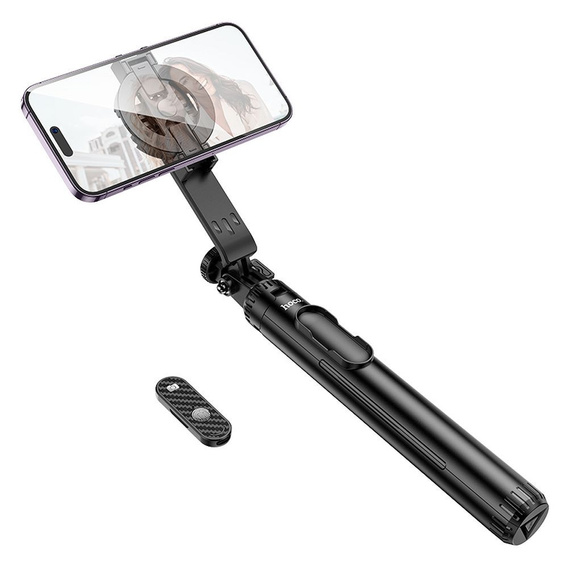 Selfie stick Hoco K25 tripod z pilotem bezprzewodowym magnetyczny - czarny