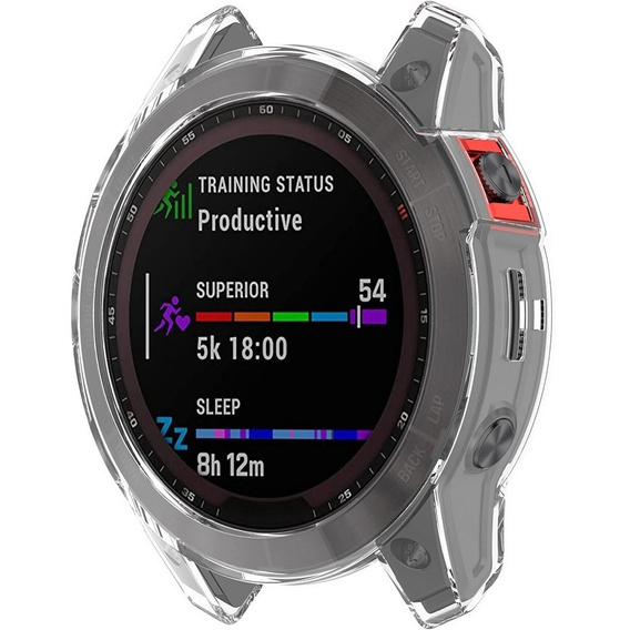Etui silikonowe do Garmin Fenix 7, Przezroczysty