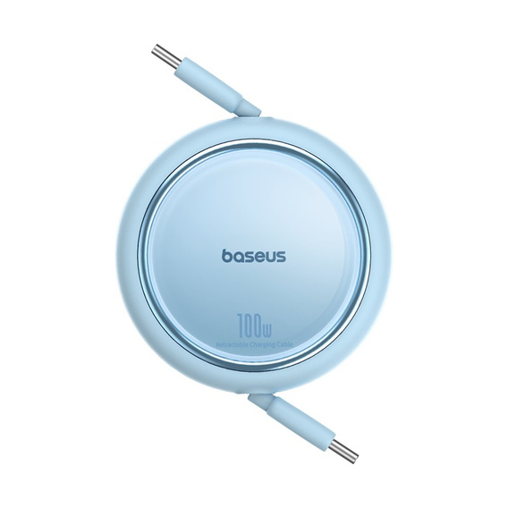 Baseus Free2Draw Mini – zwijany kabel USB‑C 100 W, 1m - niebieski