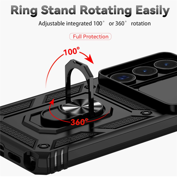 Etui pancerne do Samsung Galaxy S26 Ultra, CamShield Slide, czarne