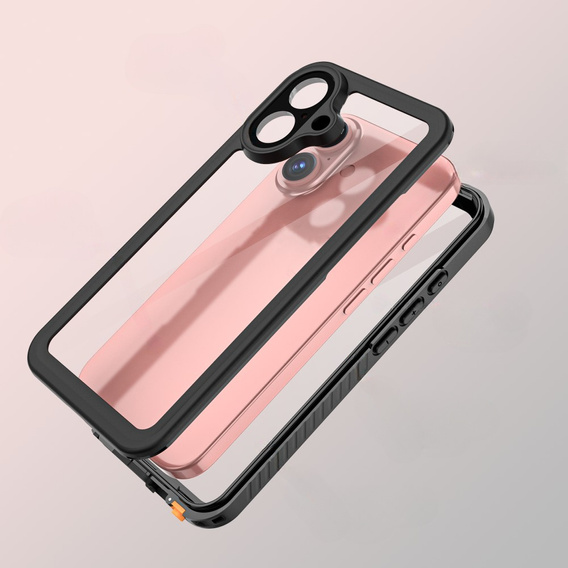 Etui Wodoodporne IP68 do iPhone 16, czarne