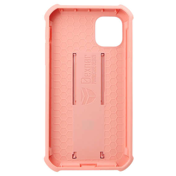 Etui pancerne do iPhone 11, Dexnor Full Body, różowe rose gold