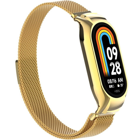 Pasek Bransoleta Milanese do Xiaomi Smart Band 10 / 9 / 8, Złoty