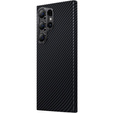 Etui BENKS Kevlar do Samsung Galaxy S24 Ultra, Carbon Fiber, do MagSafe, czarne