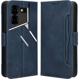 Etui z klapką do Tecno Pova 5 Pro 4G, Card Slot, niebieskie