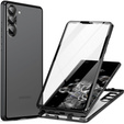 Etui do Samsung Galaxy S23 Plus, Magnetic Dual Glass, czarne