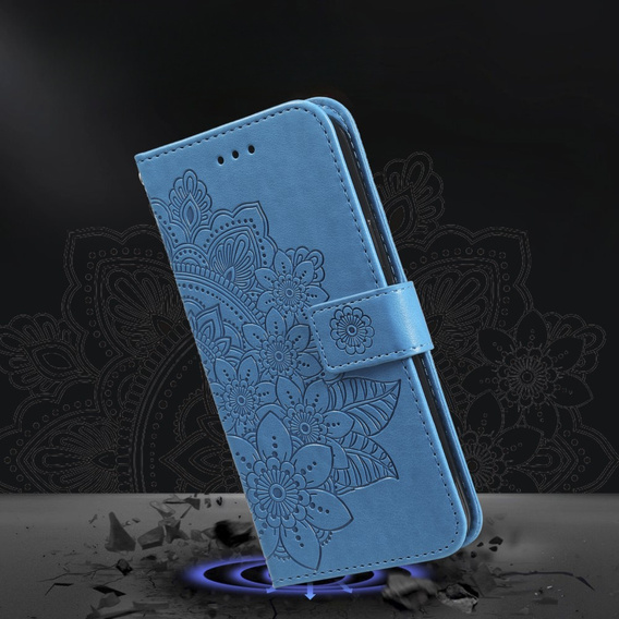 Etui z klapką do Samsung Galaxy A54 5G, Mandala, niebieskie