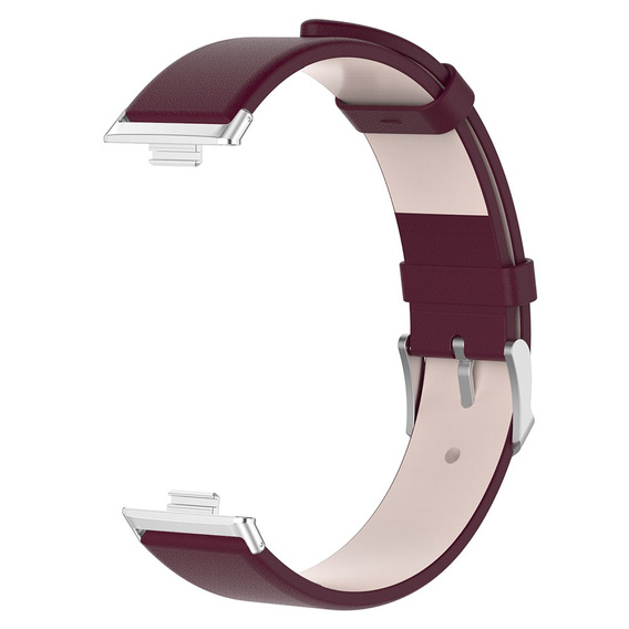 Pasek Skórzany do Huawei Watch Fit 4 / 4 Pro / 3, Bordowy