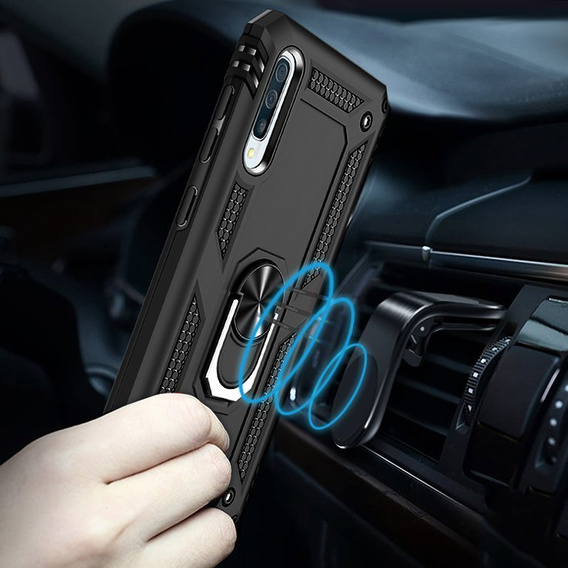 Etui pancerne do Samsung Galaxy A50/A50S/A30S, Nox Case Ring, czarne
